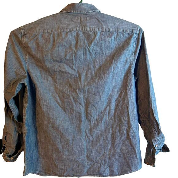 Banana Republic Button‎ Up Dress Shirt Mens Size L Blue Long Sleeve - Picture 3 of 4